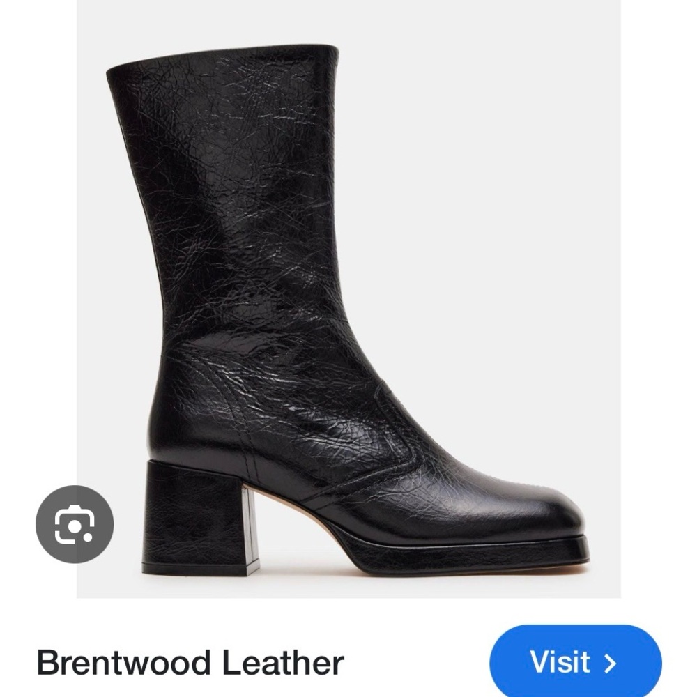 Steve Madden Black Leather Heeled Boots